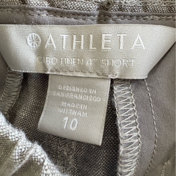 Athleta Cabo Linen 4" Short Women's 10 Gray - Picture 6 of 10